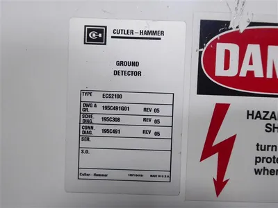 Cutler Hammer ECS2100 Ground Detector Module Rev. 05 Used