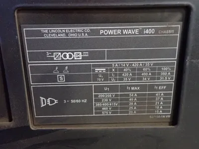 USED LINCOLN ELECTRIC POWER WAVE I400