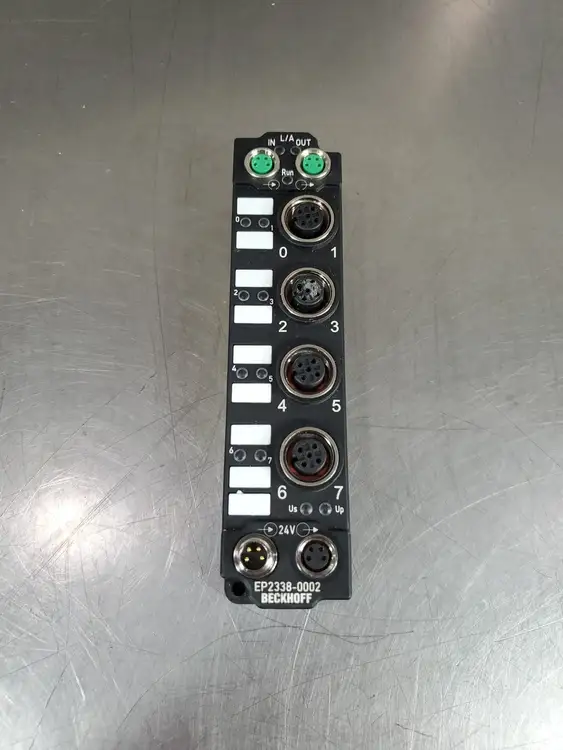 Used Beckhoff EP2338-0002 7-Channel I/O Module PLC Input & Output | Palmetto Automation #1156166
