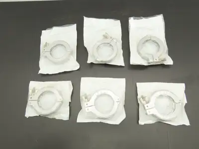 MKS Instruments 100312906 Aluminum Wing Nut Clamp NW 50 ISO-KF Flange Lot of 6