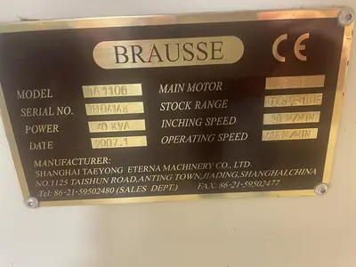 USED 2007 BRAUSSE TA1100 C4/6 FOLDER GLUER