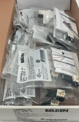 NEW BELDEN CAPFMUL-S1 CAT 6A FIELD PLUG CAPFMULS1 BOX OF 10