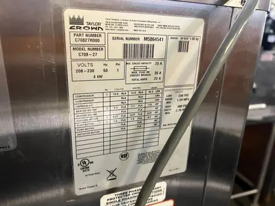 2015 Taylor C708 1 Flav Machine, 208-230v 1 Phase -Water Cooled-Complete-Working