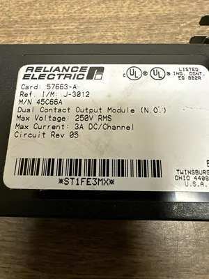 New | in-Stock RELIANCE ELECTRIC 57663-A PLC Input & Output Ohio US | Surplus Asset Holdings #1243834