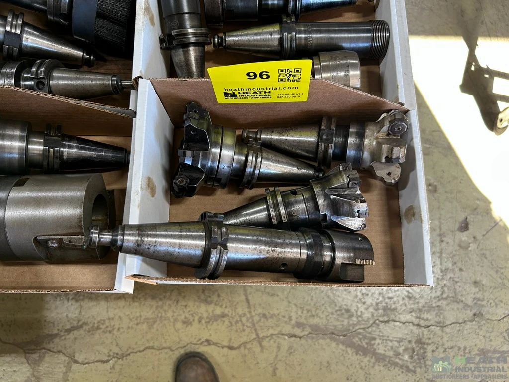 Used _UNKNOWN_ (4) ASSORTED CAT40 TOOL HOLDERS WITH TOOLING CAT Holders Illinois US | Heath Industrial Auction Services #1549700