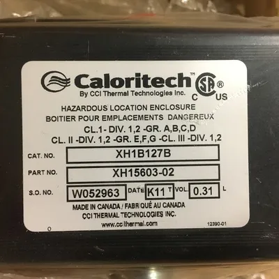 Caloritech XH1B127B Oil Immersion Heater New