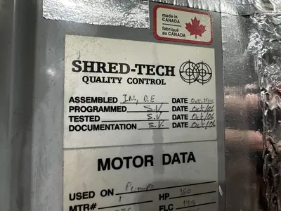 Used SHRED TECH ST-100 Dual Rotor or Single Rotor Shredders Pennsylvania US | Global Equipment International, LLC #1230447