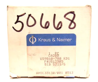 NEW KRAUS & NAIMER CA20B US9860-700 SELECTOR SWITCH