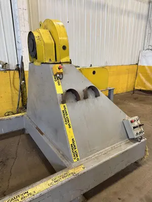 120" SWING X 208" LONG WELDING SYSTEMS HEADSTOCK & TAILSTOCK POWERED WELDING POSITIONER / PIPE ROLLER: YOBRO #23957