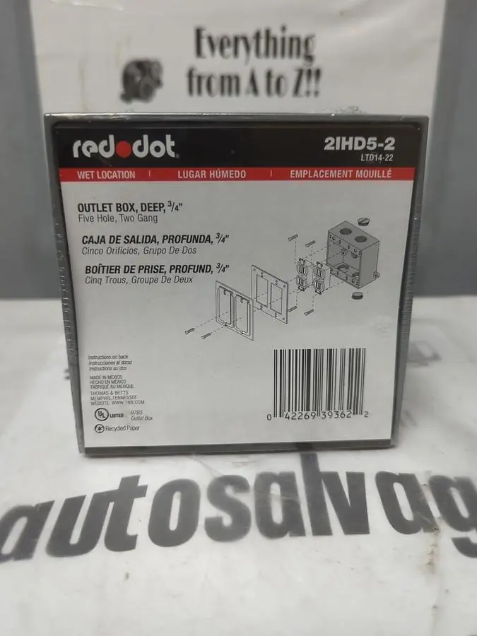 New | in-Stock THOMAS & BETTS 2IHD5-2 Miscellaneous Equipment (Electrical & Power) | Surplus Asset Holdings #1190747