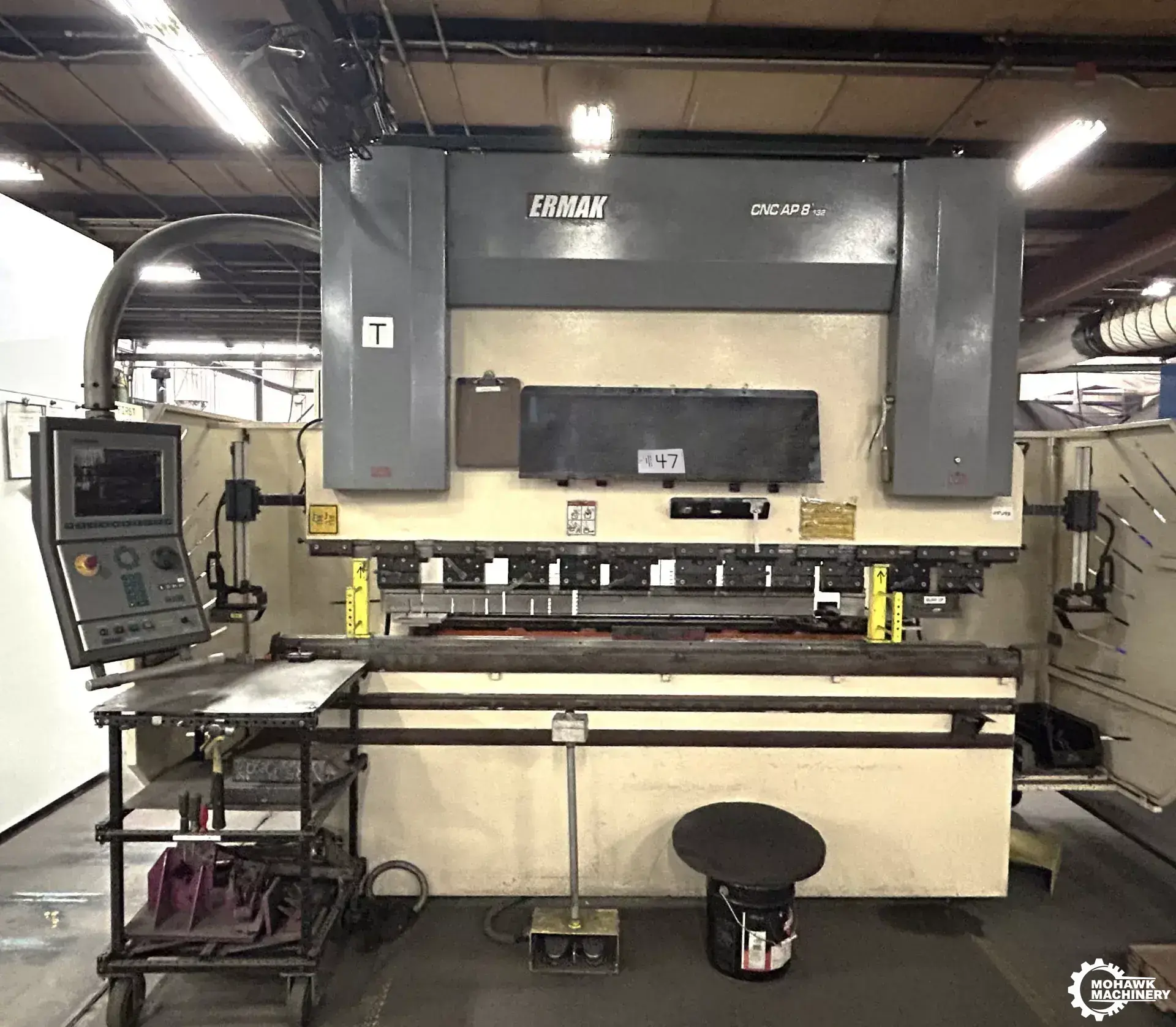 8' ERMAK "CNCAP8X132" 132-TON CNC HYDRAULIC PRESS BRAKE w/4-AXIS CNC BACK GAUGE