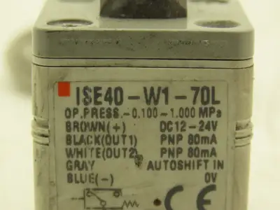 SMC ISE40-W1-70L Pressure Switch 12-24VDC G1/8 0.1-1Mpa 0-145psi