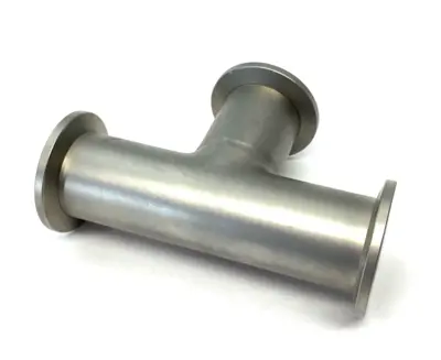 USED AGILENT STAINLESS STEEL TEE FITTING, NW25, 1.97 INCH CLEARANCE
