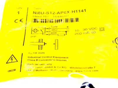 NEW TURCK 1644600 SENSOR NI8U-S12-AP6X-H1141