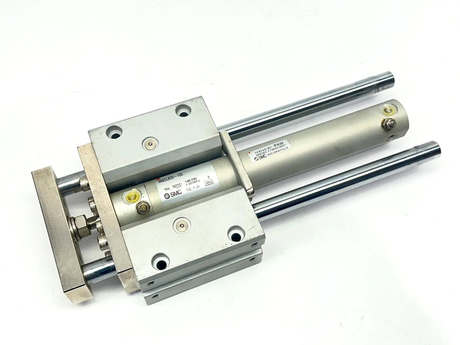 MGCLB20-125 | SMC  Guided Pneumatic Cylinder 20mm Bore 125mm Stroke - Used