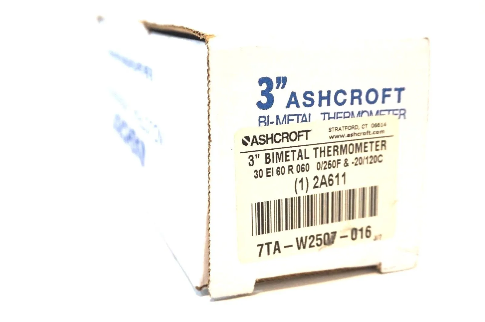 NEW ASHCROFT 7TA-W2507-016 3" BI-METAL THERMOMETER 7TAW2507016