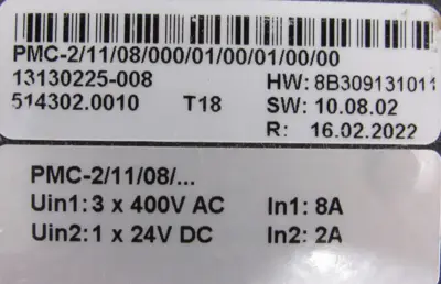 NEW ELAU PMC-2/11/08/000/01/00/01/00/00 SERVO DRIVE 13130225-008