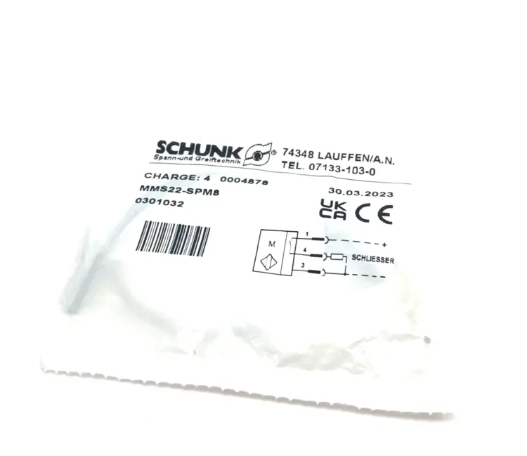 New | in-Stock Schunk Magnetic Proximity Sensor Switch M8 3-Pin 301032 Proximity Sensors Michigan US | Maverick Industrial Sales #1394179