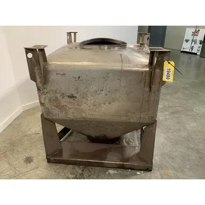 Used 1000 Liter (35 cu. Ft) IBC Matcon Stainless Steel Portable Tote Bin