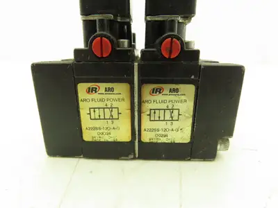 IR ARO A222SS-120-A Pneumatic Stacking Solenoid Valve 120V 3/8"NPT  Lot of 2