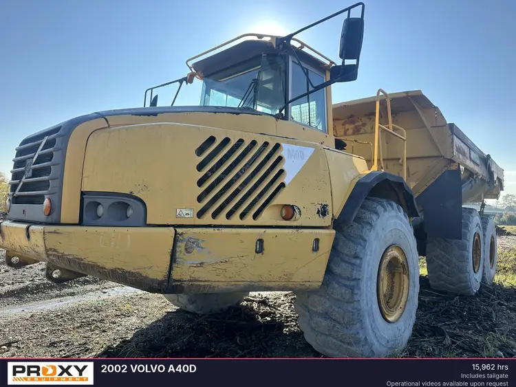 Used 2002 VOLVO A40D Articulated Dump Trucks Ohio US | Proxy Equipment #1379656