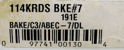 NEW MRC 114KRDS BKE#7 BEARING 191E BAKE/C3/ABEC-7/DL