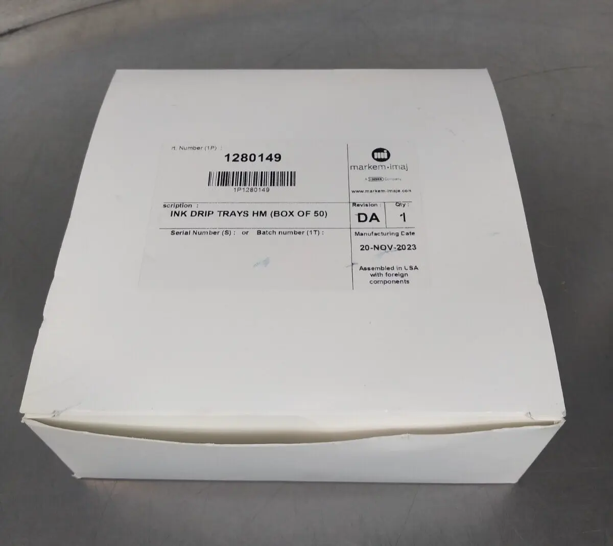 Markem Imaje 1280149 Tray Ink Drip Loc4E41