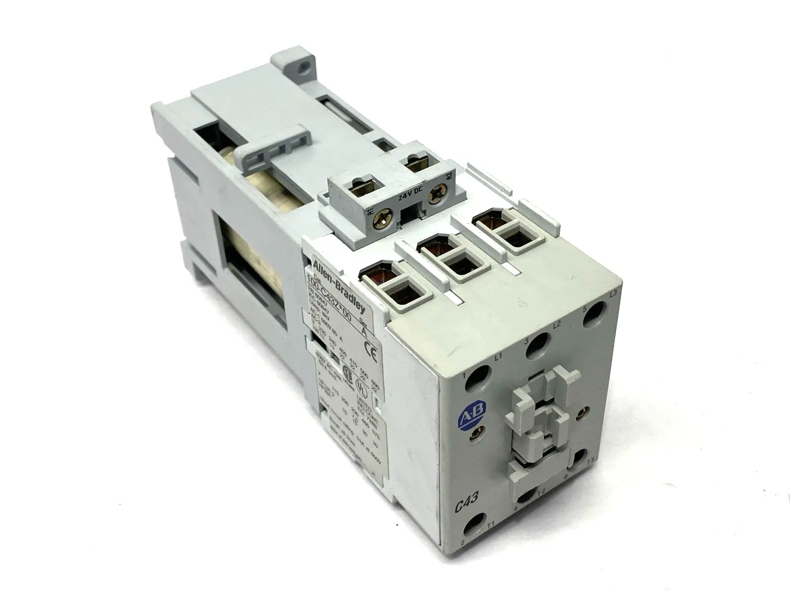 USED ALLEN-BRADLEY SER. A CONTACTOR 3-POLE 24VDC COIL 43A
