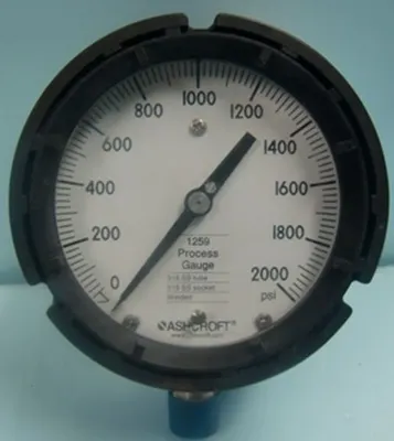 QTY. 1. ASHCROFT 1259 PROCESS GAUGE 316 SS TUBE 31...