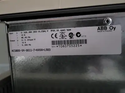 USED ABB ACS800-04-0011-7+K454+L503
