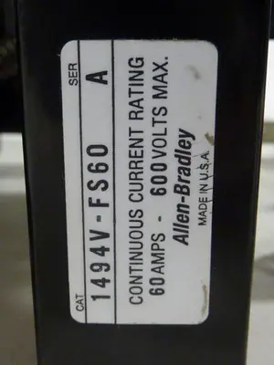 USED ALLEN BRADLEY 1494V-DS60 SER A
