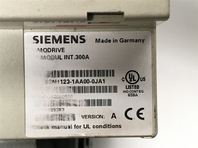 USED SIEMENS 6SN1123-1AA00-0JA1, PART OF THE SET-LT-MODUL INT.3