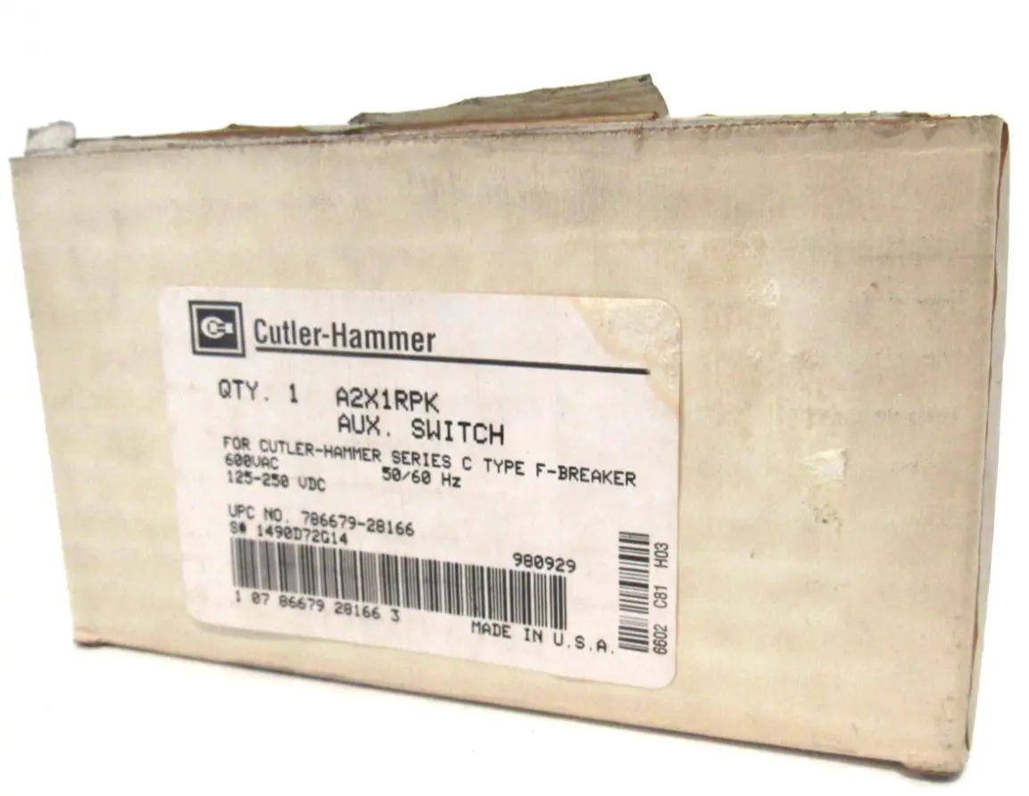 NEW CUTLER HAMMER A2X1RPK AUXILIARY SWITCH
