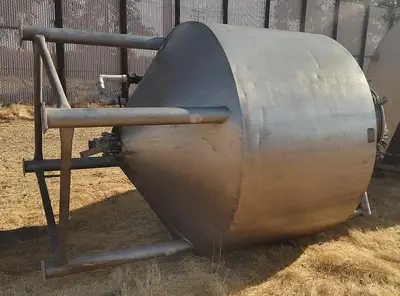 Tank, 1,000 Gallon, Stainless Steel, Agitated, Jacketed, DT/DB #S745254