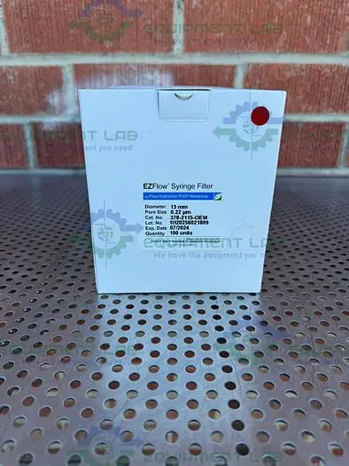 NEW EZFLOW 379-2115-OEM STERILE SYRINGE FILTER, 13MM .22ΜM HYDROPHILIC PVDF MEMBRANE