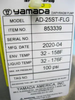 New | in-Stock Yamada AD-25ST-FLG Pumps New Hampshire US | Bitter End Trading #1541160