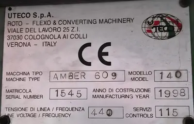 1998 UTECO AMBER Printing & Converting, Presses - Central Impression | Mark One Machinery (10)