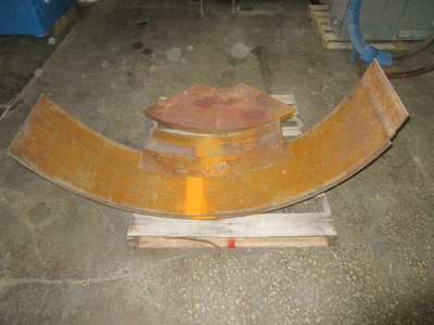 unused Eirich R15 Pan liner, bottom and sides.