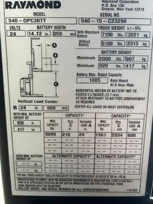 Used 2015 RAYMOND 540OPC30TT Misc Forklifts Illinois US | Somerset Equipment Sales #1542938