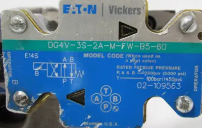 REFURBISHED VICKERS PVE19L-Q1830-9-30-C-20 HYDRAULIC PUMP DG4V-3S-2A-M-FW-B5-60
