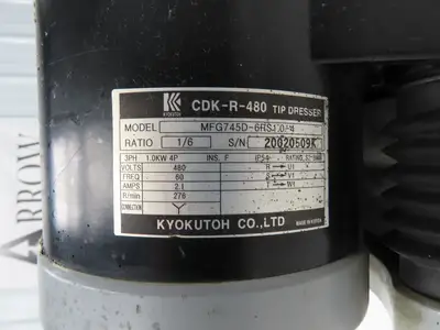 Kyokutoh CDK-R-480 Auto Tip Dresser High Speed 1-6 Ratio 3Ph 460V 60Hz 276 RPM