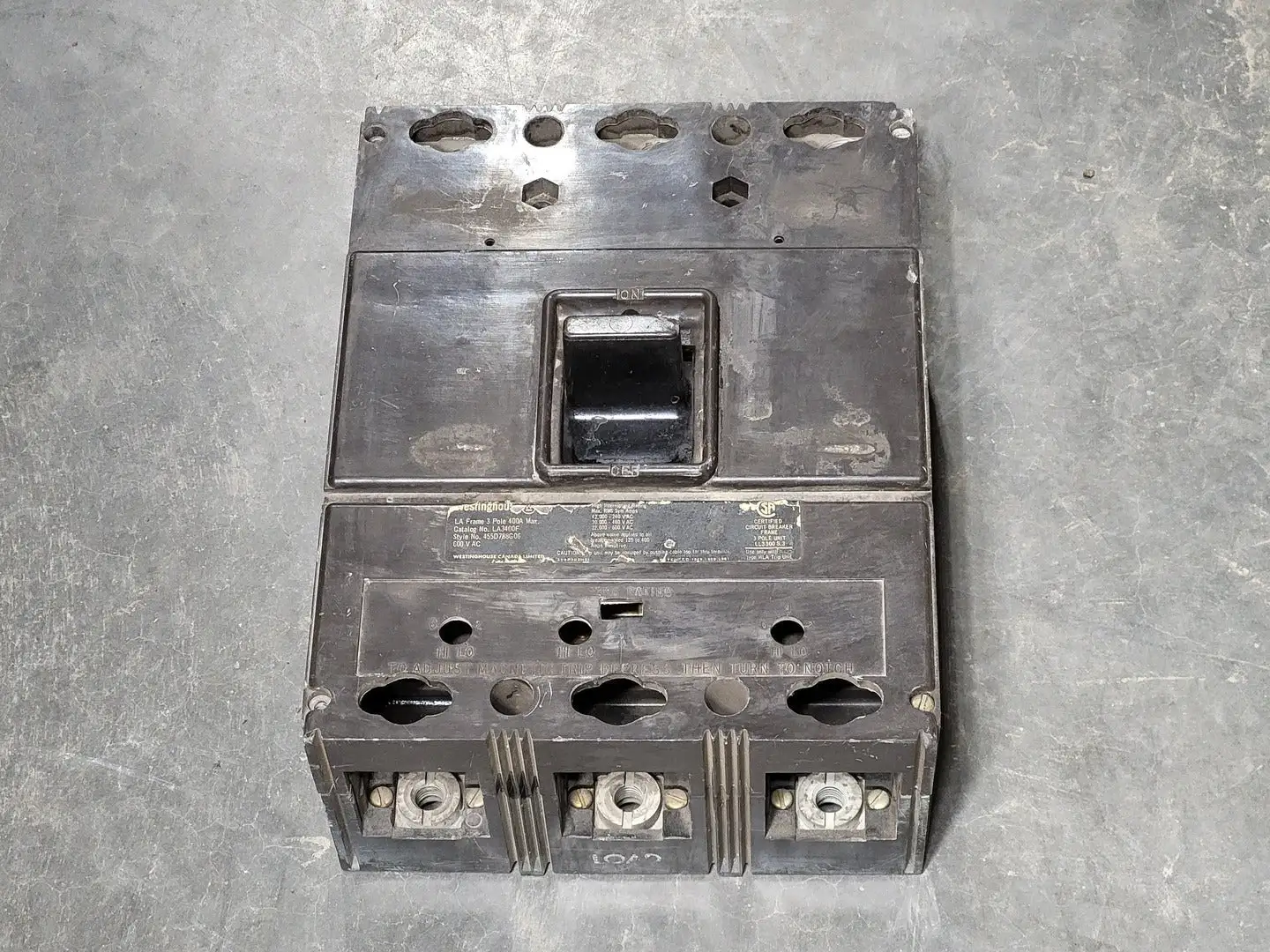 Used WESTINGHOUSE LA3400F Switchgears British Columbia CA | Lenmark #409172