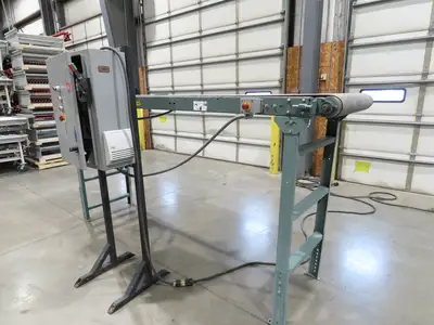 Hytrol 28"x 10' 11" Slider Bed Conveyor 24"Belt 460V 3PH Variable Speed 62"H