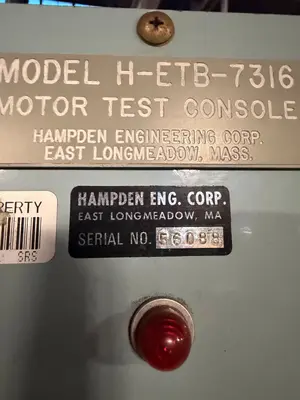 Used HAMPDEN ENGINEERING CORP. HETB7316 Motor Test Solution - Safety Tests Ohio US | HGR 24 #1507798