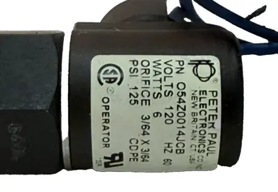 NEW PETER PAUL ELECTRONICS /HORTON 054Z0014JCB SOLENOID VALVE 120/60 949001