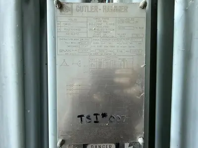 Cutler Hammer Substation Transformer 3750 Kva Primary 13600 Sec 4160Y/2400 Volt