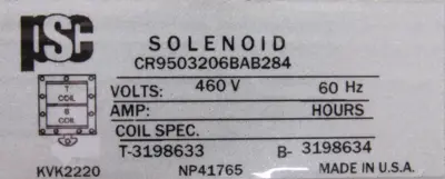 NEW PSC CR9503206BAB284 AC SOLENOID SWITCH 460V