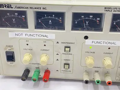 LPS-105 | American Reliance  Triple Output DC Power Supply - For parts or not working