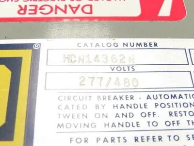 Square D NH1B I-Line Panelboard Breaker Box 100A 277/480V 3PH 4W 18 Space 100Amp
