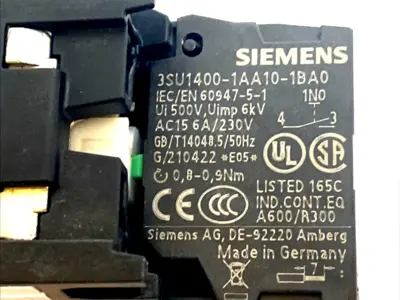 USED SIEMENS RONIS KEY-OPERATED SWITCH 22MM
